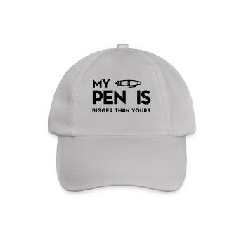 My PEN IS bigger than yours - Baseballkappe - Grau - Vorne