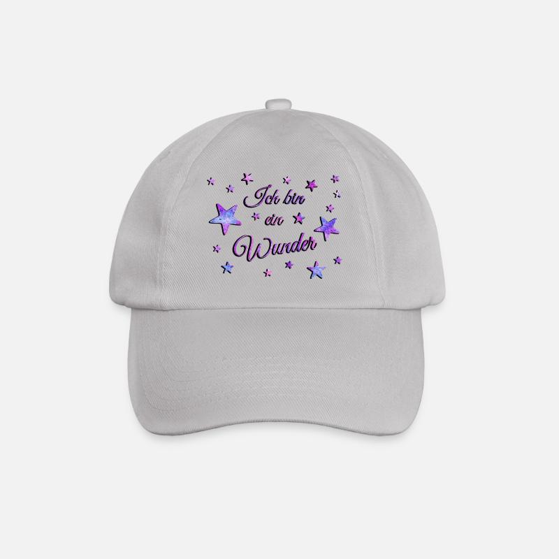 Ich bin ein Wunder - lila | Sterne Geburt Baby - Baseballkappe - Grau