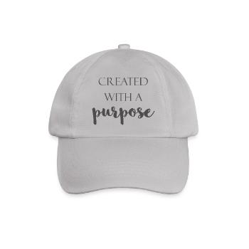 Created with a purpose - Baseballkappe - Grau - Vorne
