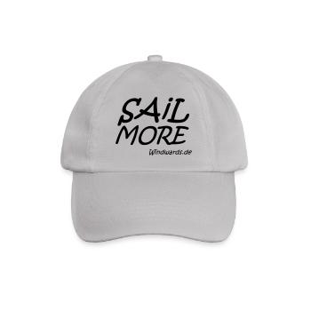 sail more work less motiv - Baseballkappe - Grau - Vorne
