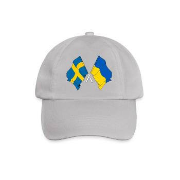 Flag Sweden, flag Ukraine - Baseball Cap - grey - Front