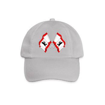 Zwei Flaggen Berlin - Baseballkappe - Grau - Vorne