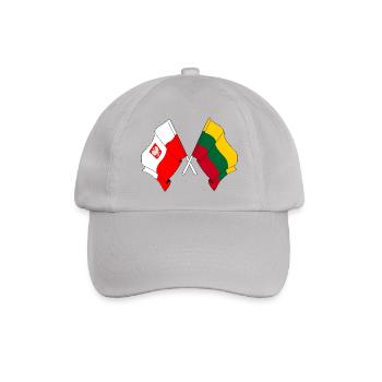 Flag of Poland and flag Lithuania - Baseball Cap - grey - Front