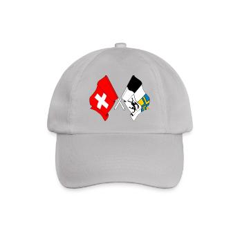 Schweiz-Flagge und Bündner Flagge - Baseballkappe - Grau - Vorne