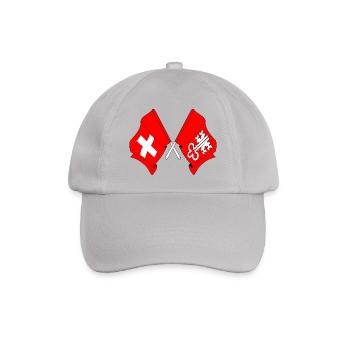 Flagge Schweiz und Flagge Nidwalden - Baseballkappe - Grau - Vorne