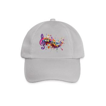 Color Magic Melodies Motenschlüssel Illustration - Baseball Cap - grey - Front