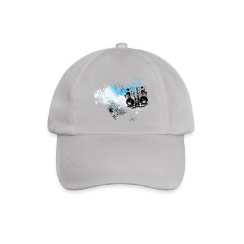 Frutiger Metro speakers - Floral Grunge Splash - Baseball Cap - grey - Front