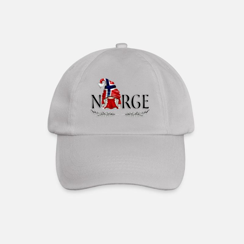 Norge - Gnome - Nisse - Norwegen - Baseballkappe - Grau