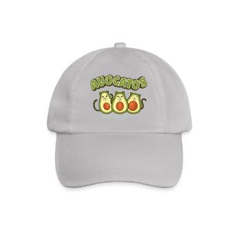 Katzenliebe > AvoGatos - Lustige Avocado Katzen - Baseballkappe - Grau - Vorne