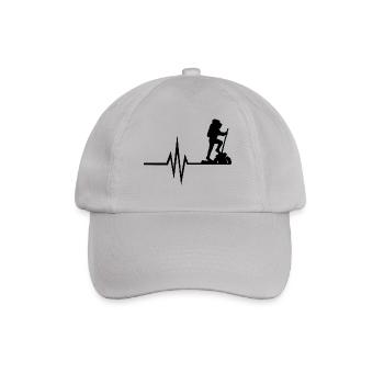My heart beats for hiking - Nature Mountains Forest - Baseball Cap - grey - Front