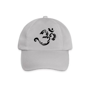 Tribal Om-Design Hinduismus spirituell Symbol Yoga - Baseballkappe - Grau - Vorne