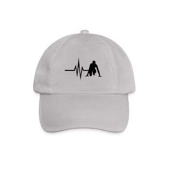 My heart beats for Running - Sprint Jogging Fit - Baseball Cap - grey - Front