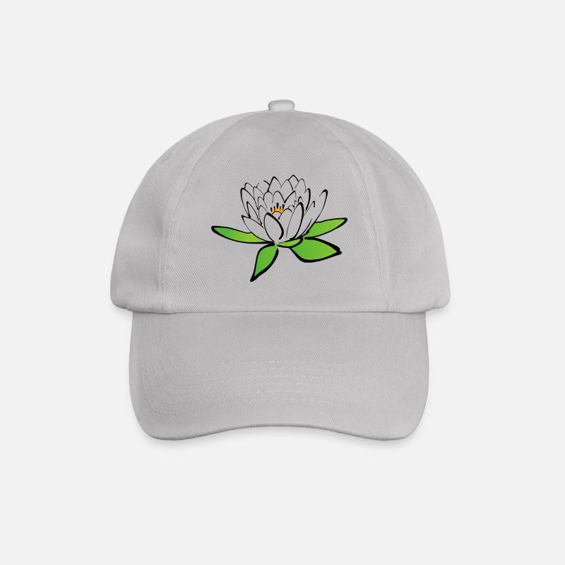Lotusblume - Baseballkappe - Grau
