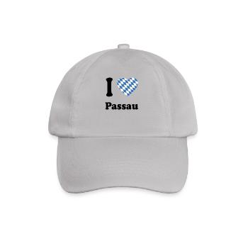 i love bayern bavaria Passau - Baseballkappe - Grau - Vorne