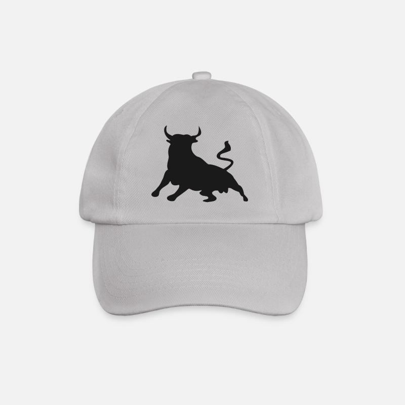 bulle,stier,kuh, - Baseballkappe - Grau