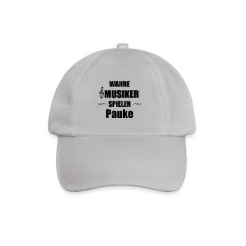 Pauke Instrument Geschenk - Baseballkappe - Grau - Vorne