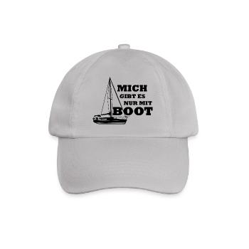 Mich gibt es nur mit Boot Segelboot - Baseballkappe - Grau - Vorne