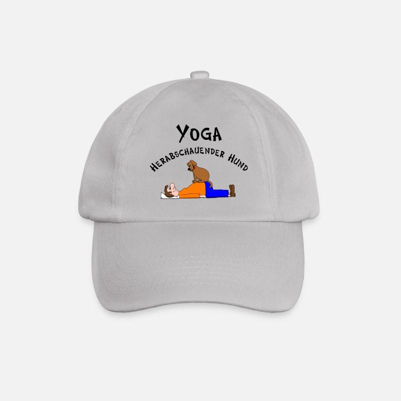 Yoga dog looking down - Baseball Cap - grey