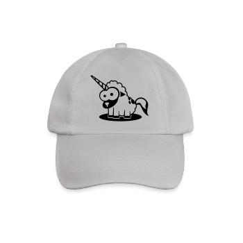 Verwandlungskünstler Lambda: als Einhorn - Baseballkappe - Grau - Vorne