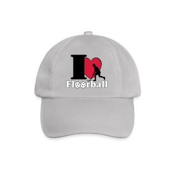 Floorball , Unihockey , Hockey , Fun I love.. - Baseballkappe - Grau - Vorne
