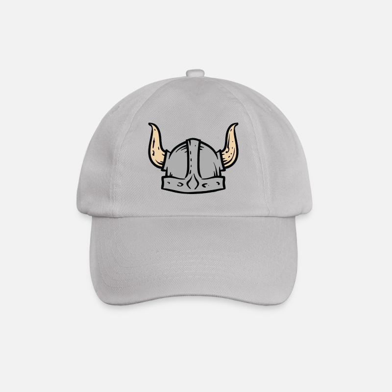Wikinger Helm - Baseballkappe - Grau