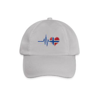 Mon cœur bat pour la Norvège - Coeur Glitter - Casquette classique - bruyère - Devant