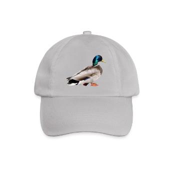 Stockente Männchen - Baseballkappe - Grau - Vorne