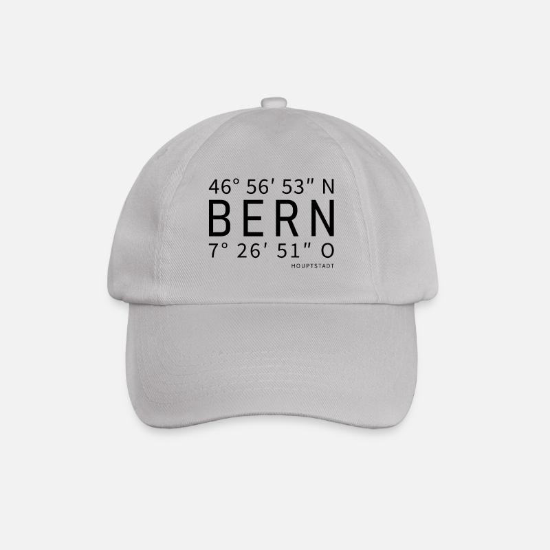 Bern Koordinaten - Baseballkappe - Grau