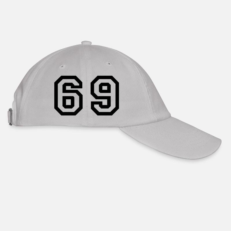 Number - 69 - Baseballkappe - Grau