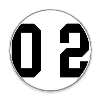 2026 - Round  fridge magnet - white - Front