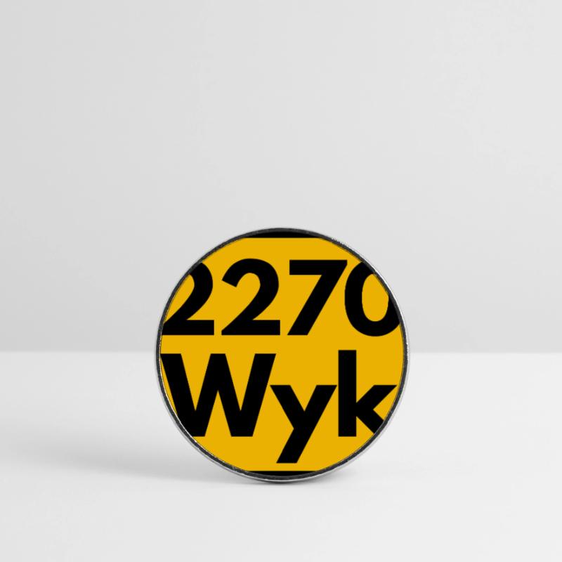 OLD POSTCODE POSTCODE RETRO 2270 WYK – FÖHR INSEL Round  fridge magnet