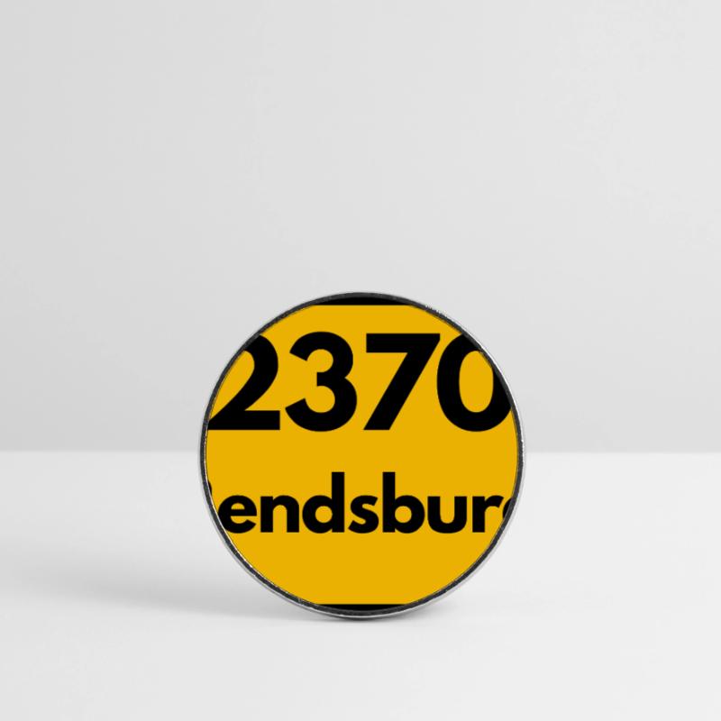 OLD POSTCODE POSTCODE RETRO 2370 RENDSBURG – FJORD Round  fridge magnet