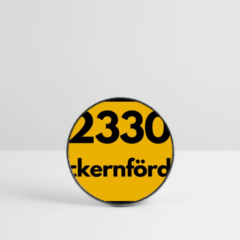 OLD POSTCODE POSTCODE RETRO 2330 ECKERNFÖRDE FJORD Round  fridge magnet