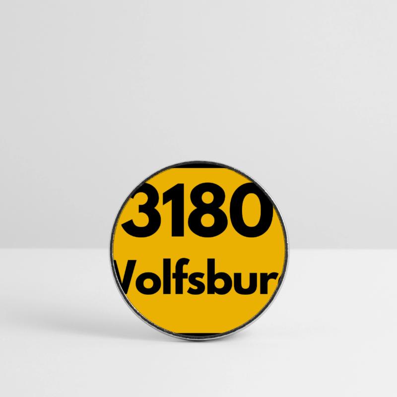 OLD POSTCODE POSTCODE RETRO 3180 WOLFSBURG Round  fridge magnet
