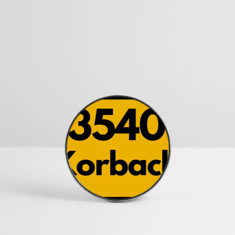 OLD POSTCODE POSTCODE RETRO 3540 KORBACH – HANSE Round  fridge magnet