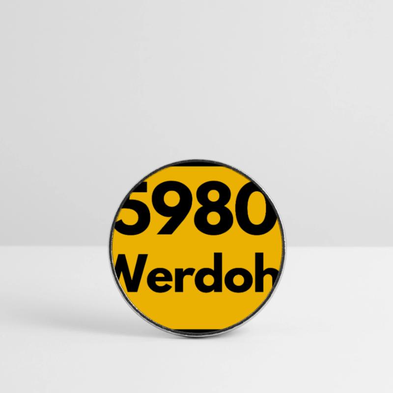 OLD POSTCODE POSTCODE RETRO 5980 WERDOHL HEIMAT Round  fridge magnet