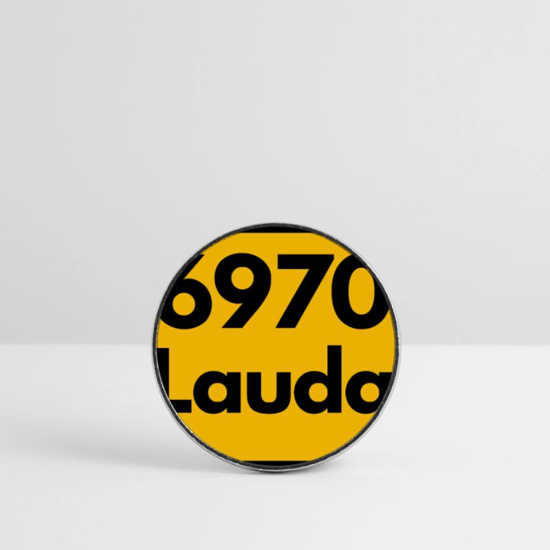 OLD POSTCODE ZIP CODE RETRO 6970 LAUDA HEIMATSTOLZ Round  fridge magnet