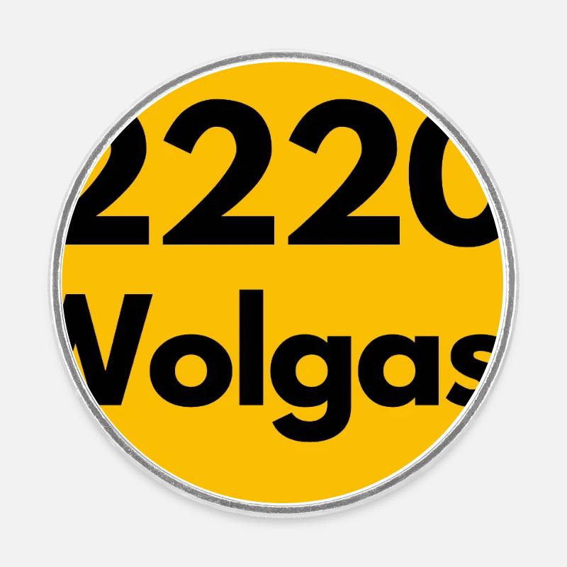 OLD POSTCODE POSTCODE RETRO 2220 WOLGAST HEIMAT - Round  fridge magnet - white