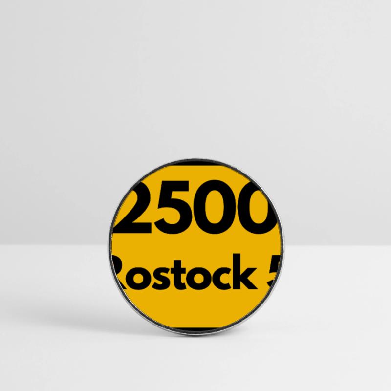 OLD POSTCODE POSTCODE RETRO 2500 ROSTOCK 5 HEIMAT Round  fridge magnet