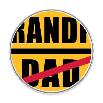 Dad - Grandpa - Runder Kühlschrankmagnet - Weiß - Vorne