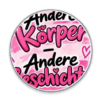 Andere Körper, Andere Geschichten - Runder Kühlschrankmagnet - Weiß - Vorne