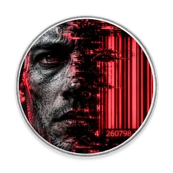 Der EAN-Code der Zivilisation - Runder Kühlschrankmagnet - Weiß - Vorne