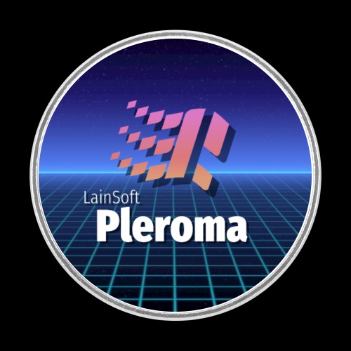 Lainsoft Pleroma (No groups?) BG Ver. - Round  fridge magnet