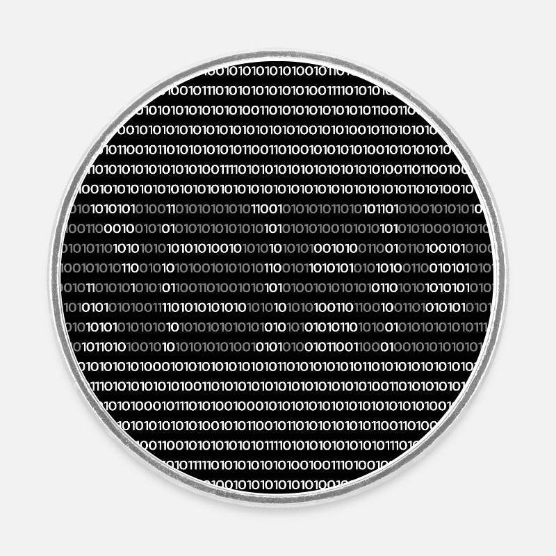 nerd - Magnet rond - blanc