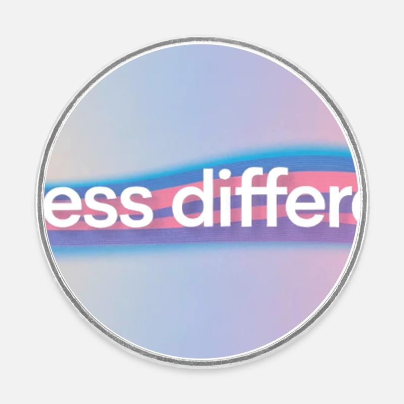 I process differently - Round  fridge magnet - white