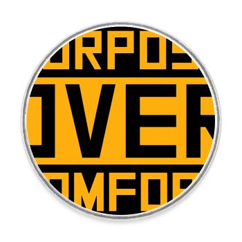 Purpose Over Comfort Motivation Mindset Wachstum - Runder Kühlschrankmagnet - Weiß - Vorne