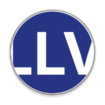 Logo de la boîte Nullvier - Magnet rond - blanc - Devant