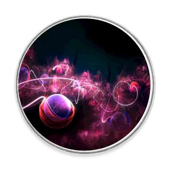 Neon basketball - Round  fridge magnet - white - Front