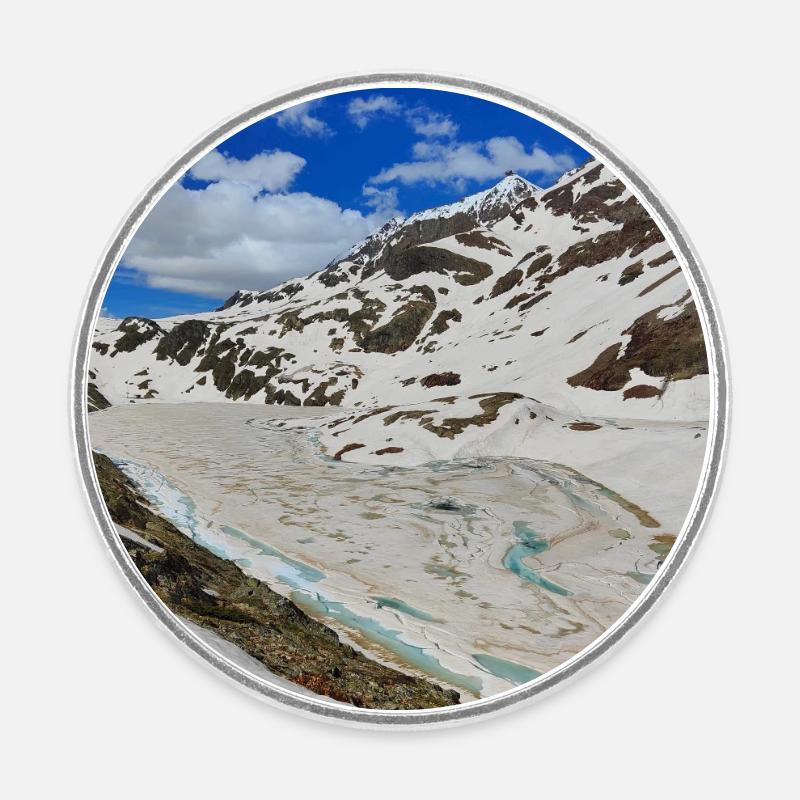 Lac Blanc Juni 2024 - Runder Kühlschrankmagnet - Weiß