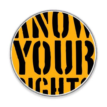 Know Your Rights Activism Justice Freedom - Round  fridge magnet - white - Front